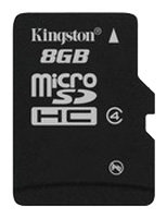 Карта памяти KINGSTON microSDHC SDC4/8GBSP Class 4/no adapter