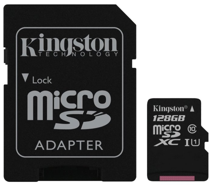 Карта памяти KINGSTON microSDXC SDC10G2/128GB Class 10/adapter SD