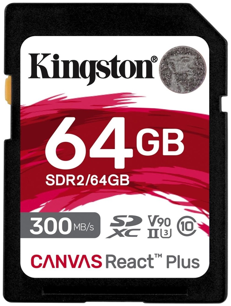 Фото Карта памяти KINGSTON SDR2/64Gb Canvas React Plus UHS-II + USB Adapter