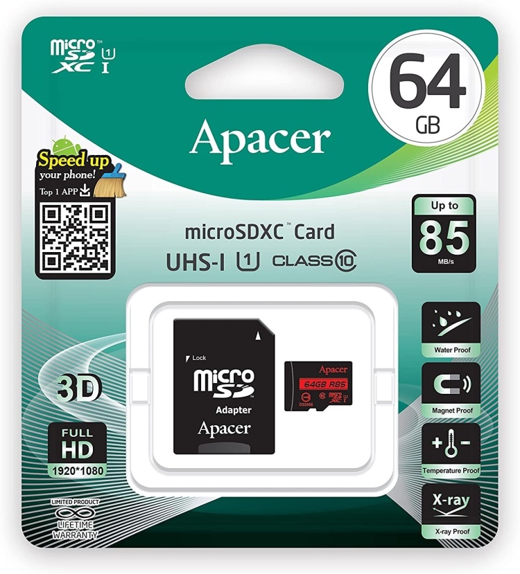 Фотография Карта памяти APACER AP64GMCSX10U5-R