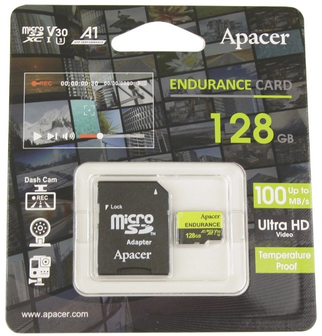 Фото Карта памяти APACER AP128GEDM1D05-R с адаптером SD
