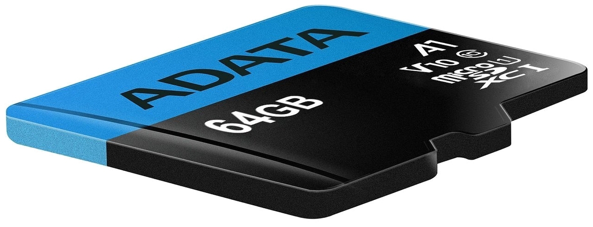 Фото Карта памяти ADATA AUSDX64GUICL10A1-RA1 Class 10 + adapter SD