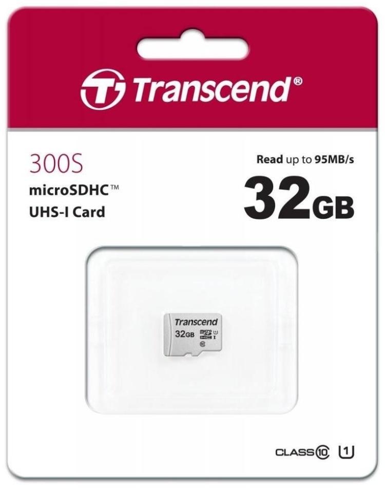 Фото Карта памяти TRANSCEND MicroSDHC 32 GB UHS-I class 1 + A (TS32GUSD300S)