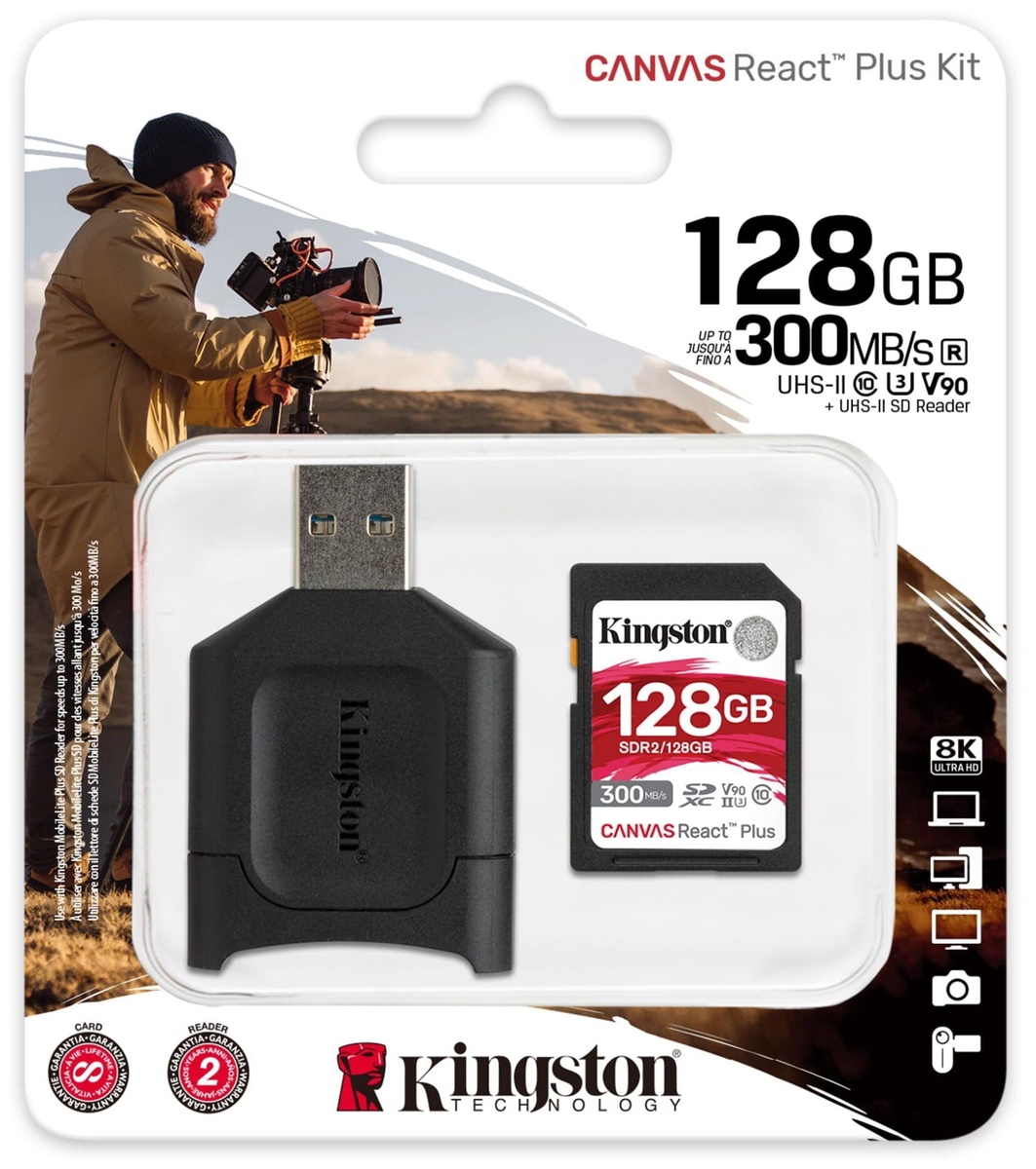 Фото Карта памяти KINGSTON MLPR2/128GbSDHC Class 10 USB adapter