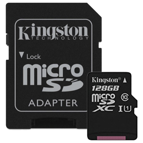 Фото Карта памяти KINGSTON microSDXC 128 GB UHS-I Class 1 + A (SDCS/128GB)