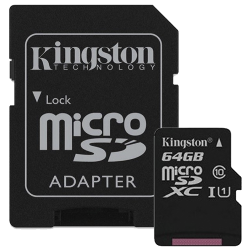 Фото Карта памяти KINGSTON microSDXC 64 GB UHS-I Class 1 + A (SDCS/64GB)