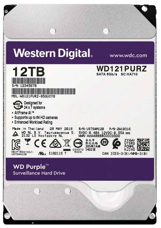 Жесткий диск HDD Western Digital WD121PURZ