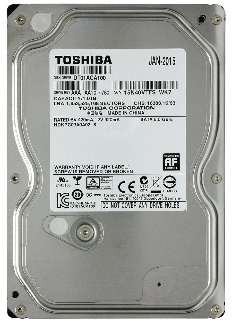 Фото Жесткий диск HDD TOSHIBA DT01ACA100