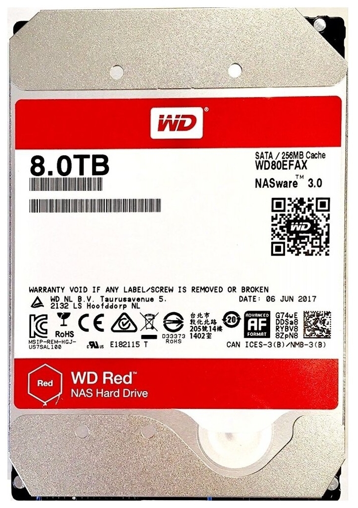 Фотография Жесткий диск HDD Western Digital RED WD80EFAX