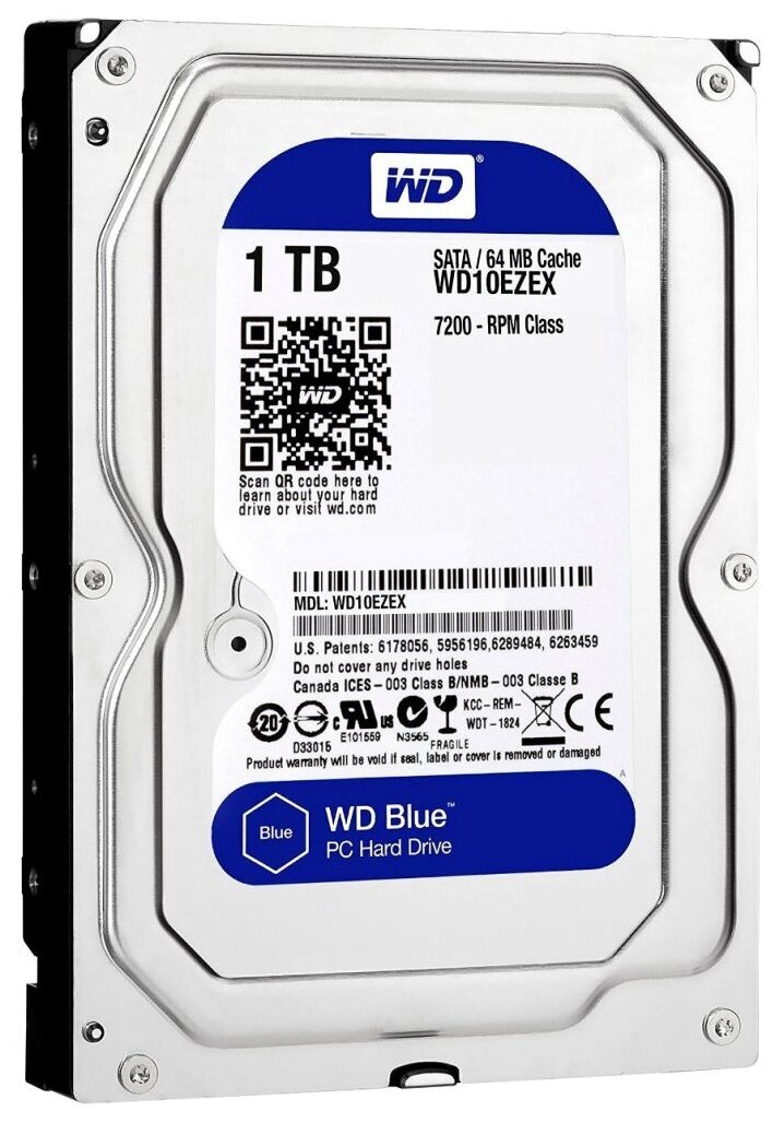 Фото Жесткий диск HDD Western Digital WD10EZEX 1000 Gb Blue