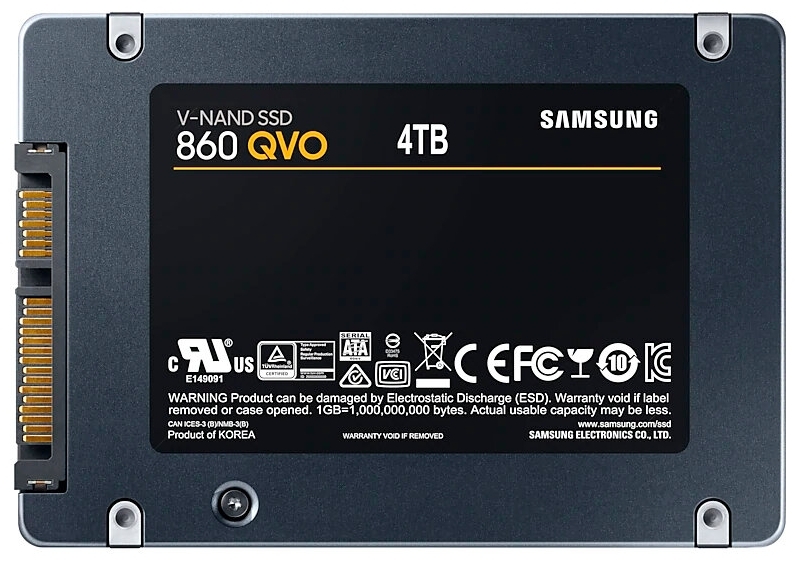 Цена Жесткий диск SSD SAMSUNG 860 QVO SATA III MZ-76Q4T0BW