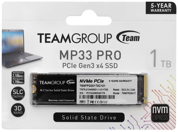 Фото Жесткий диск SSD Team Group MP33 PRO TM8FPD001T0C101