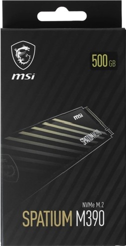Картинка Жесткий диск SSD MSI SPATIUM M390 M.2 PCIe NVMe R3300Mb/s W2300MB/s SPATIUM M390 NVMe M.2 500GB