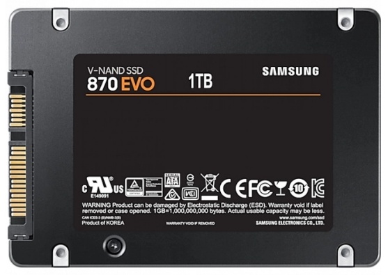 Фото Жесткий диск SSD SAMSUNG 870 EVO MZ-77E1T0B/EU SATA 6Gb/s 7mm