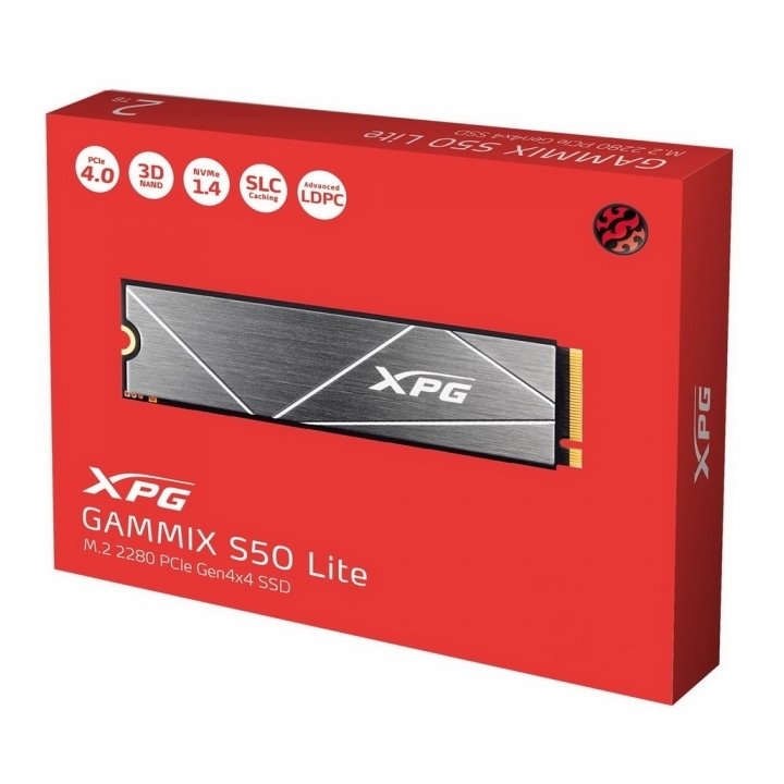 Фото Жесткий диск SSD ADATA XPG GAMMIX S50 Lite AGAMMIXS50L-512G-C NVMe 1.4