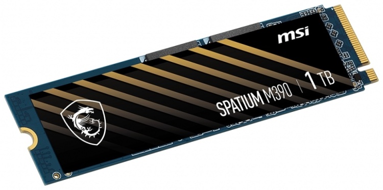 Картинка Жесткий диск SSD MSI 1000Gb SPATIUM M390 M,2 PCIe NVMe R3300Mb/s W3000MB/s