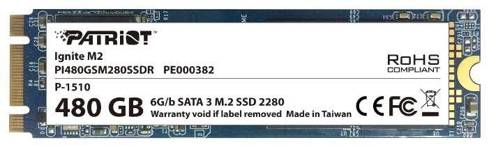 Фото Жесткий диск SSD PATRIOT Ignite M2 PI480GSM280SSDR