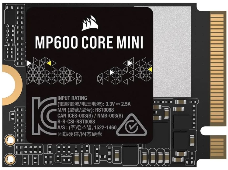 Фото Жесткий диск SSD CORSAIR MP600 Core Mini (CSSD-F1000GBMP600CMN)