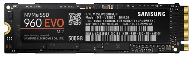 Жесткий диск SSD SAMSUNG 960 EVO M.2 PCIE MZ-V6E500BW 500 Gb