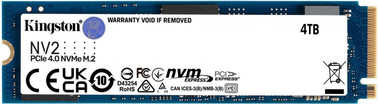 Фото Жесткий диск SSD KINGSTON SNV2S/4000G NVMe PCIe Gen 4.0x4 Lane