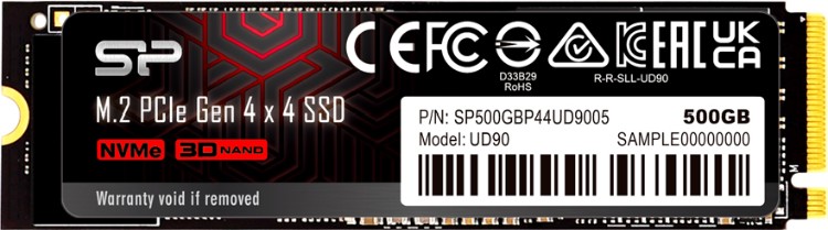 Фото Жесткий диск SSD SILICON POWER UD90 SP500GBP44UD9005 PCIe 4.0 x4 NVMe