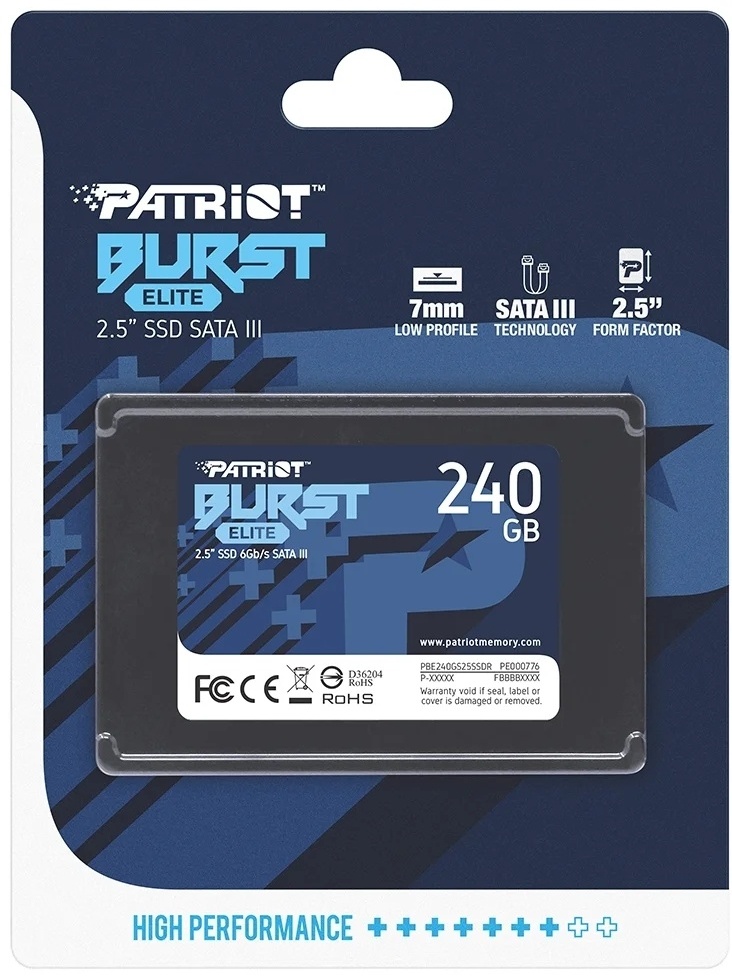 Фотография Жесткий диск SSD PATRIOT Burst Elite PBE240GS25SSDR