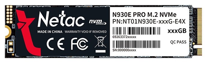 Жесткий диск SSD NETAC NT01N930E-256G-E4X