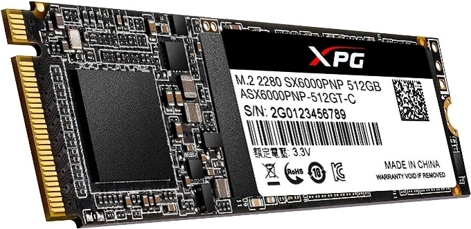 Фотография Твердотельный накопитель SSD ADATA XPG SX6000PNP 512GB M.2 ASX6000PNP-512GT-C