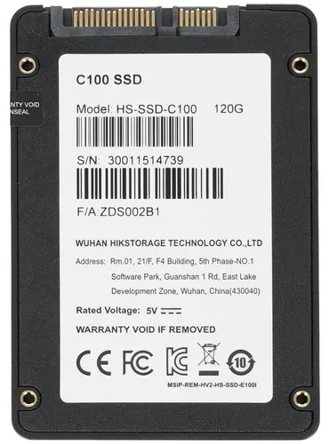 Фото Жесткий диск SSD HIKVISION HS-SSD-C100/120G SATA 6Gb/s