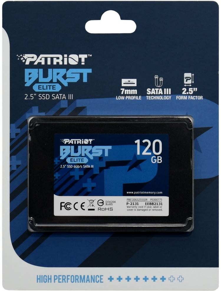 Фотография Жесткий диск SSD PATRIOT PBE120GS25SSDR