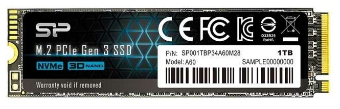 Фото Жесткий диск SSD SILICON POWER A60 SP001TBP34A60M28 NVMe