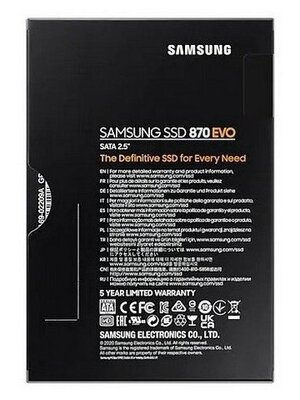 Купить Жесткий диск SSD SAMSUNG 870 EVO SATA III MZ-77E1T0BW
