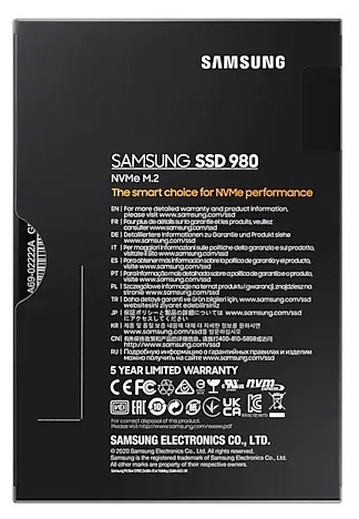 Купить Жесткий диск SSD SAMSUNG 980 500Gb MZ-V8V500BW