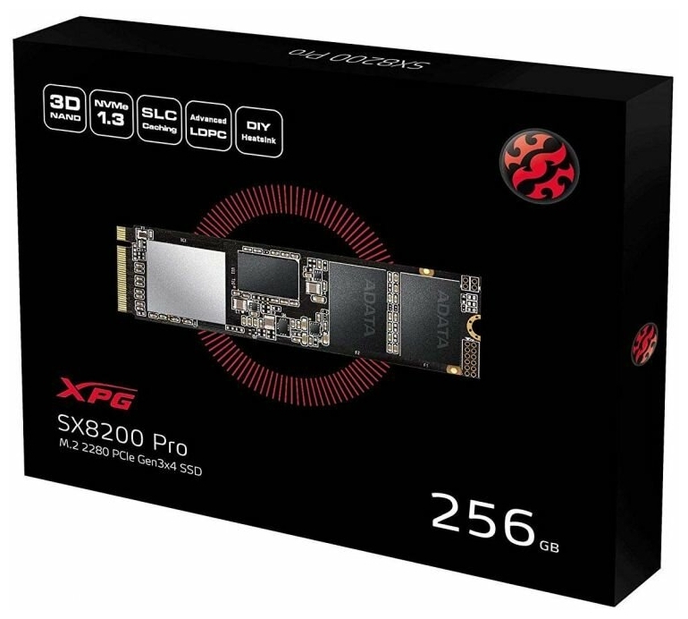 картинка Жесткий диск SSD ADATA XPG ASX8200PNP-256GT-C M2 от магазина 1.kz