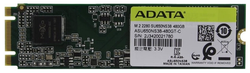 Фото Жесткий диск SSD ADATA ASU650NS38-480GT-C M.2