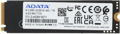 Фото Жесткий диск SSD ADATA Legend ALEG-840-1TCS PCIe 4.0 NVMe 1.4