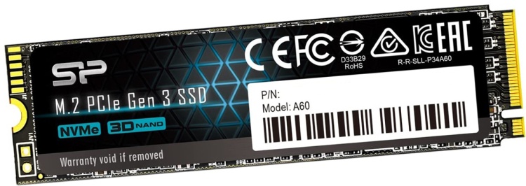 Фото Жесткий диск SSD SILICON POWER A60 SP002TBP34A60M28 NVMe