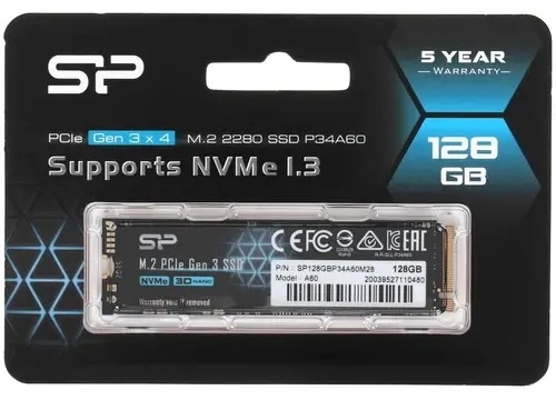 Фотография Жесткий диск SSD SILICON POWER A60 SP128GbP34A60M28 PCIe