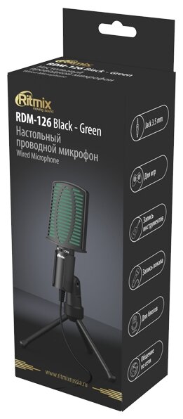 Фотография Микрофон RITMIX RDM-126 Black-Green