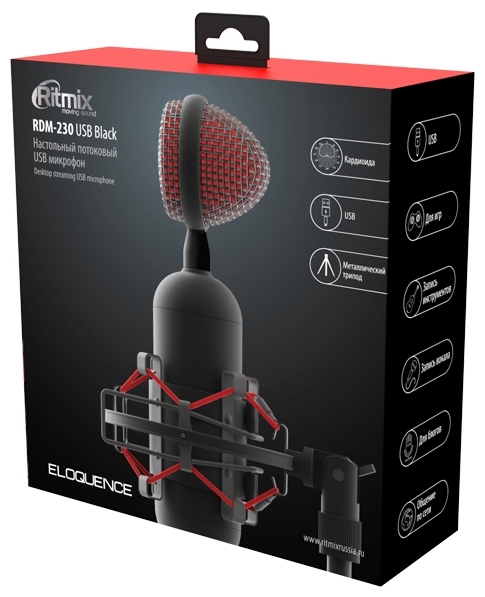 Картинка Микрофон RITMIX RDM-230 USB Eloquence Black