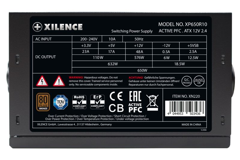 Цена Блок питания XILENCE Gaming XN220 650W (XP650R10)