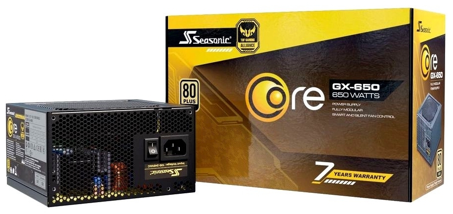 Картинка Блок питания ATX Seasonic Core GX-650 SSR-650LX 650W 80plus Gold