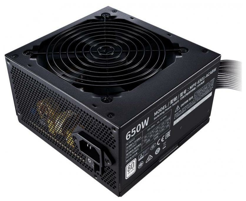 Фото Блок питания CoolerMaster MWE 650 WHITE 230V V2 500-750W (MPE-6501-ACABW-EU)