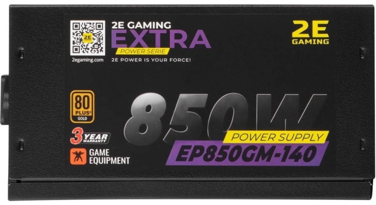 Фотография Блок питания 2E GAMING EXTRA POWER (850W) 2E-EP850GM-140