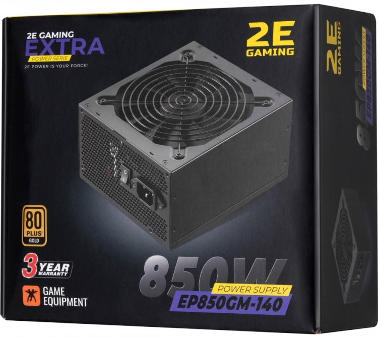 Цена Блок питания 2E GAMING EXTRA POWER (850W) 2E-EP850GM-140