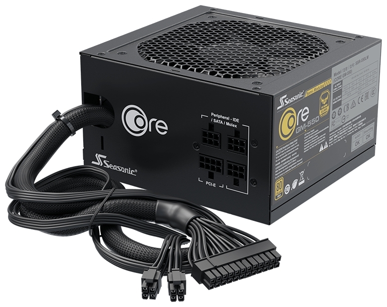 Блок питания ATX Seasonic CORE GM-550 SSR-550LM 550W 80plus Gold semi modular