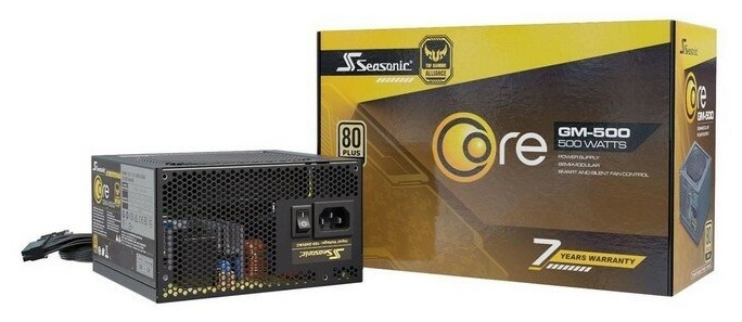 Фото Блок питания ATX Seasonic Core GM-500 SSR-500LM 500W 80plus Gold semi-modular