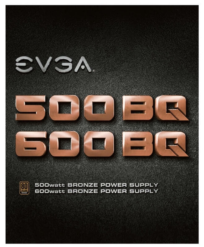 Цена Блок питания ATX 600W EVGA 600 BQ 80+ BRONZE (110-BQ-0600-K2)