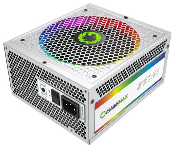 Блок питания GAMEMAX RGB 850W Rainbow White (Gold)