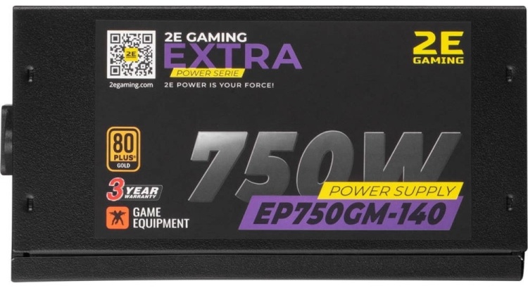 Фотография Блок питания 2E GAMING EXTRA POWER (750W) 2E-EP750GM-140